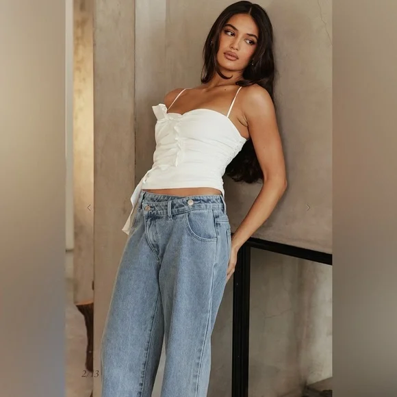 Mistress Rocks White Ruffle top - Picture 8 of 15